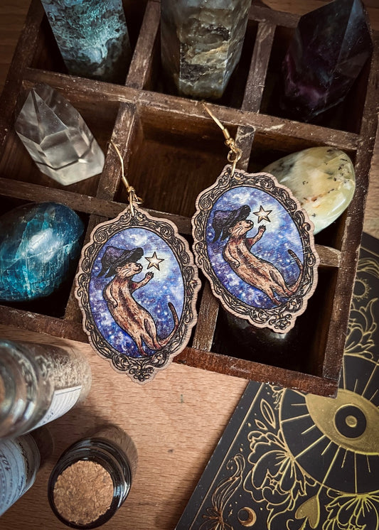 "The Magician" Wooden earrings