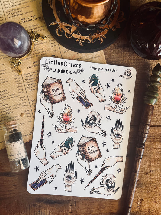 Planche de stickers "Magic Hands" ~ Les Mains Magiques