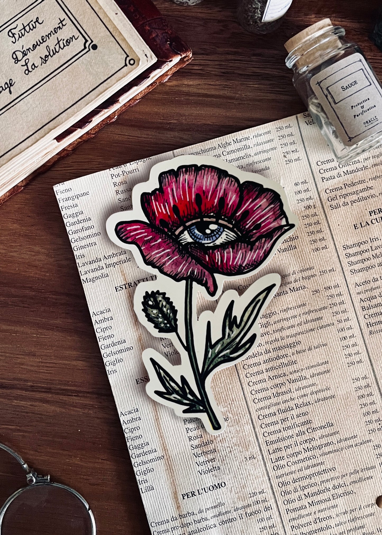 Sticker "Eye of the Poppy" ~ l'Oeil du Coquelicot