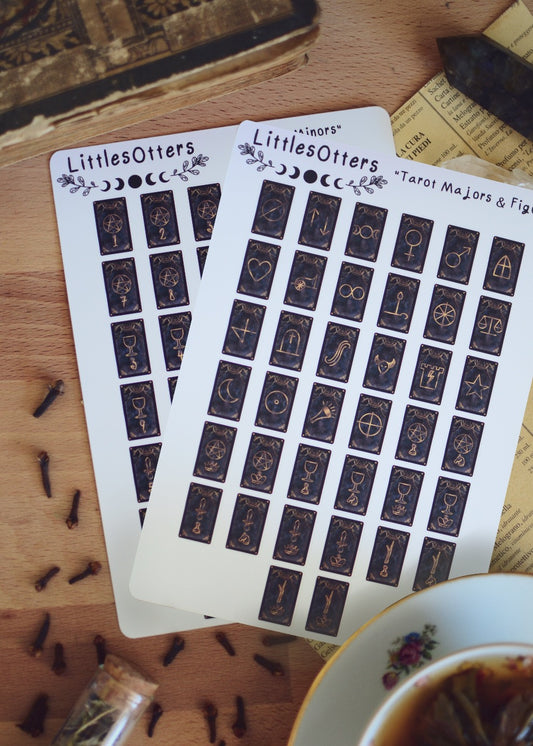 Planches de stickers "Cartes de Tarot"