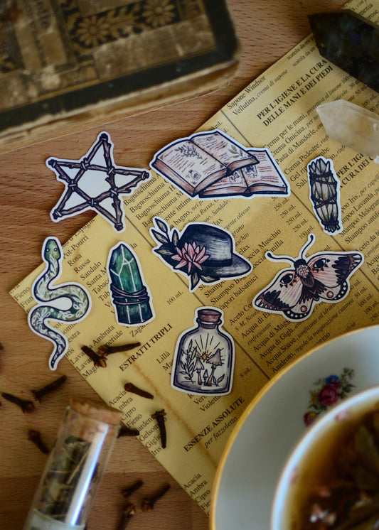 "Witchcraft" sticker's set (16 stickers)